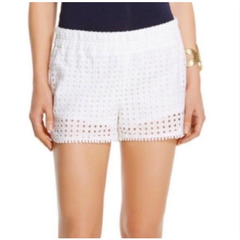 Lilly Pulitzer For Target‎ shorts Women's XXL White Eyelet Lace Detail Resort